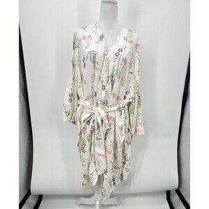 Piyama Womens Short Kimono Robe Sz XXXL Wild Flower Bloomcore Spring Romantic